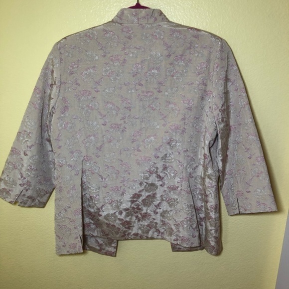 JACLYN Smith pink ivory floral jacket blazer size 14‎ - Picture 3 of 7